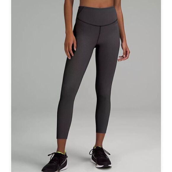 Lululemon Base Pace High-Rise Tight 25" Two-Tone Ribbed size 2 - Picture 1 of 7